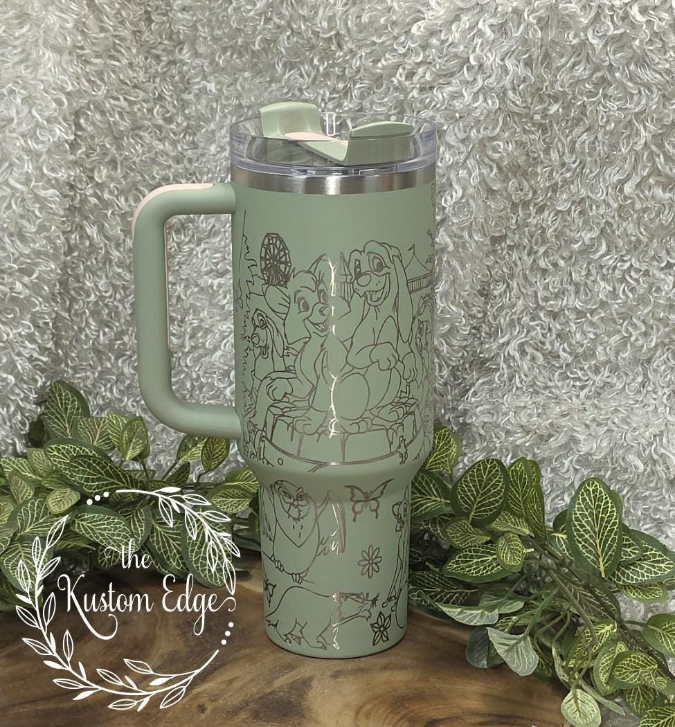 Fox and Hound Engraved Tumbler: Dog & Fox Friendship, Personalized Stainless Steel Cup