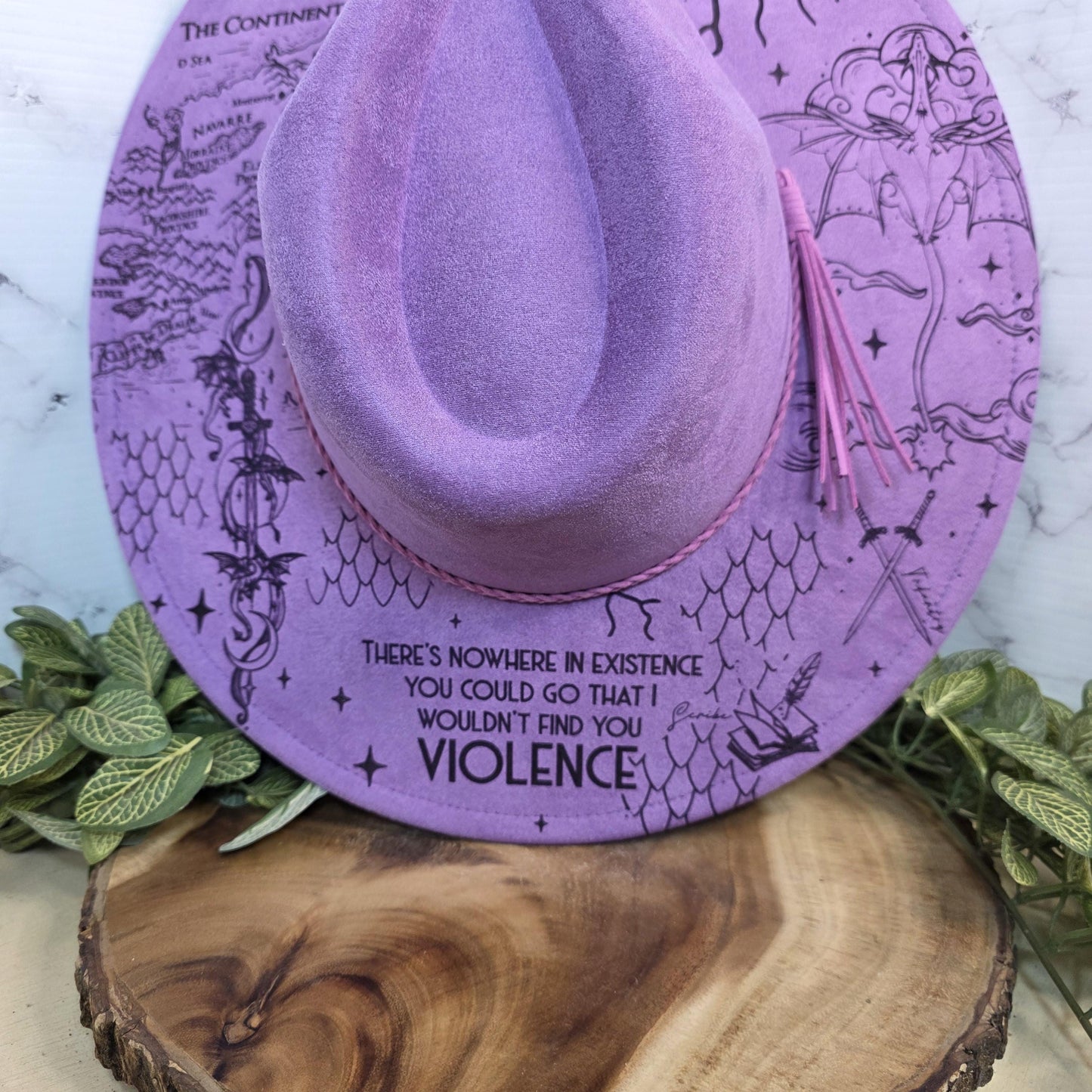 Fourth Wing Wide Brim Hat, Dragon Rider Hat, Romantasy Reader Bookish Gift Fedora