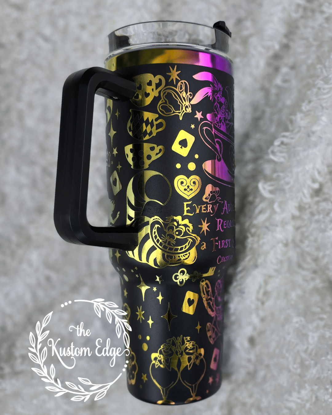 Alice In Wonderland Laser Engraved Stainless Steel Tumbler image 3