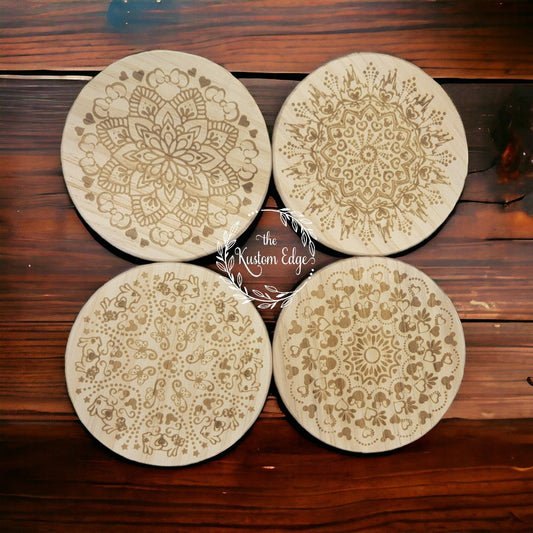 Disney Mandala Wooden Coaster Set image 0