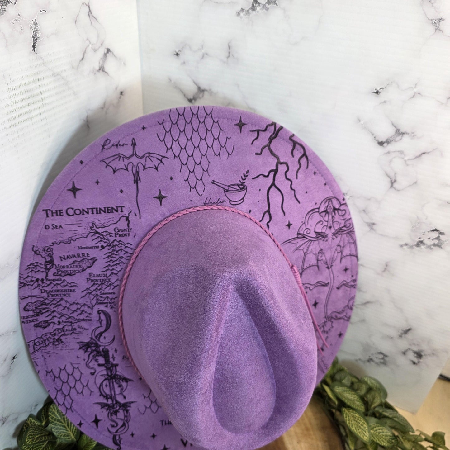 Fourth Wing Wide Brim Hat, Dragon Rider Hat, Romantasy Reader Bookish Gift Fedora