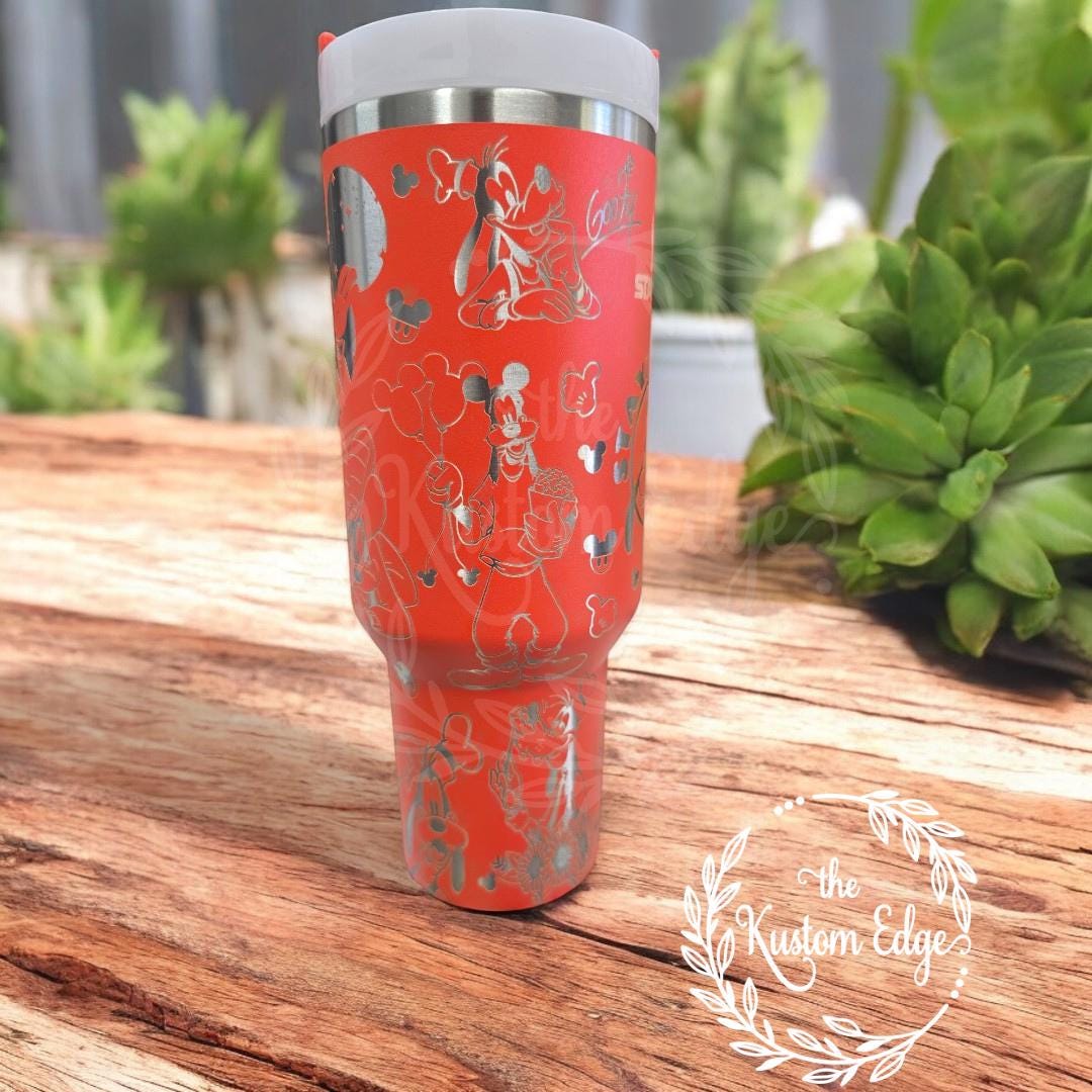 Goofy Laser Engraved Tumbler, 40oz - 30oz Stainless Steel Cup, Personalized Mug