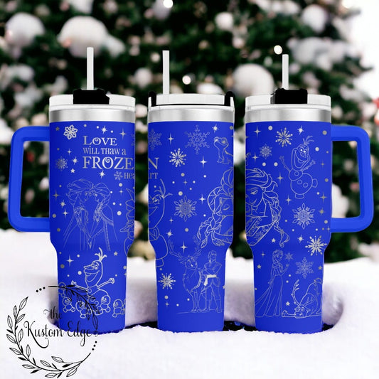 Enchanted Frozen Engraved Custom Tumbler image 0
