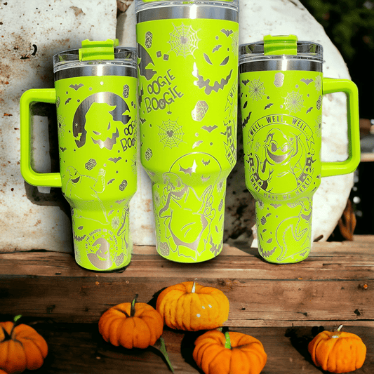 Oogie Boogie Laser Engraved Custom Tumbler image 0