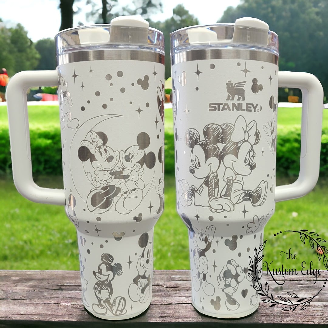 Mickey and Minnie Lovers Laser Engraved Tumbler image 0