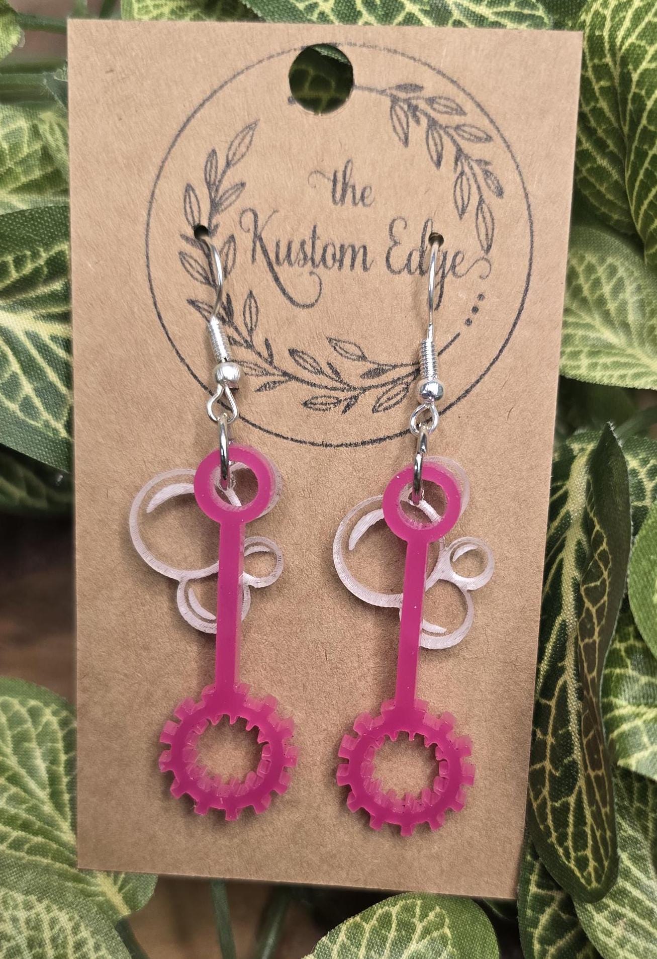 Acrylic Bubble Wand Dangle Earrings: Lightweight Fun Statement Jewelry