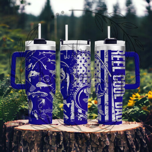 Dad Hunting Laser Engraved Custom Tumbler image 0