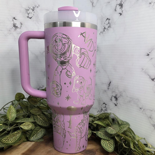 Toy Story Laser Engraved Tumbler, Andy's Toys, You Have A Friend In Me, Personalized Cup