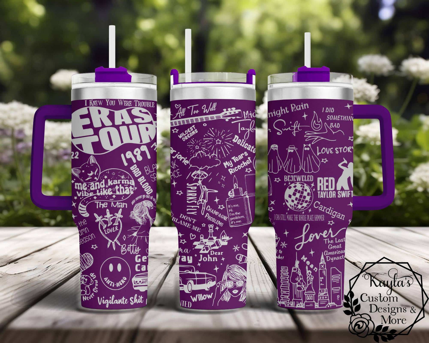 Taylor Swift Eras Tour Laser Engraved Stainless Steel Tumbler image 2