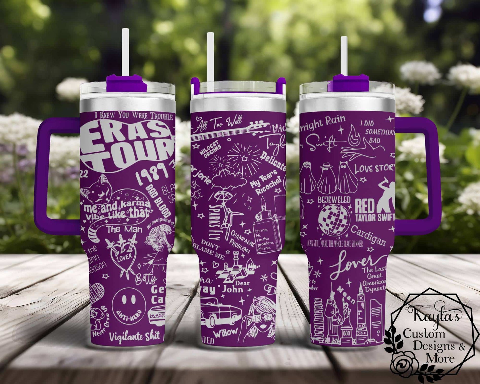 Taylor Swift Eras Tour Laser Engraved Stainless Steel Tumbler image 2