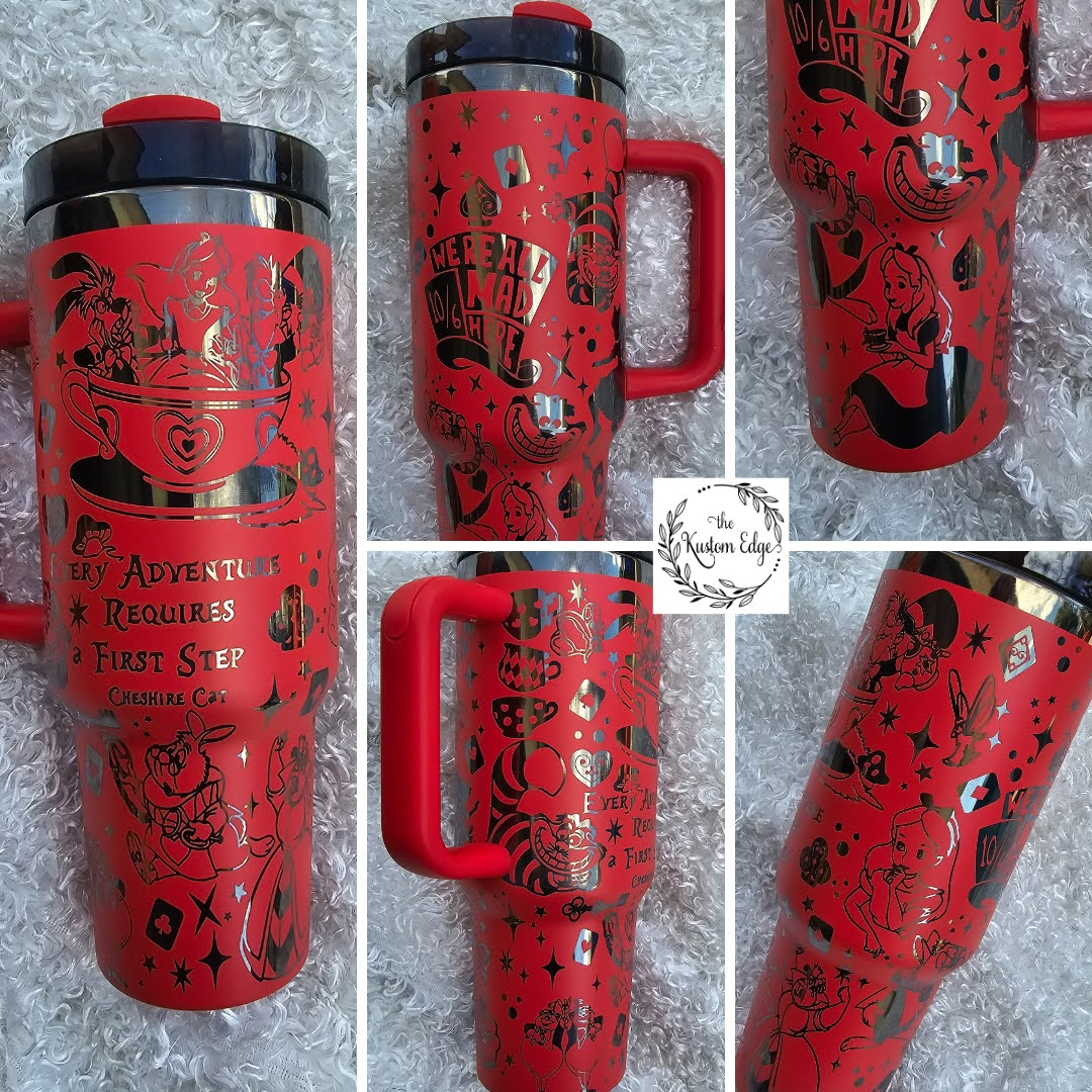 Alice In Wonderland Laser Engraved Stainless Steel Tumbler image 5