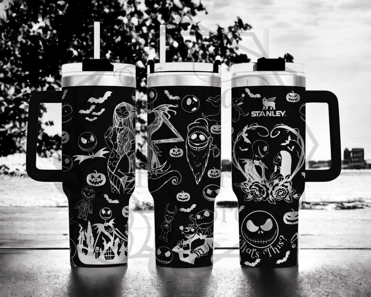Jack Skellington Laser Engraved Custom Tumbler image 2
