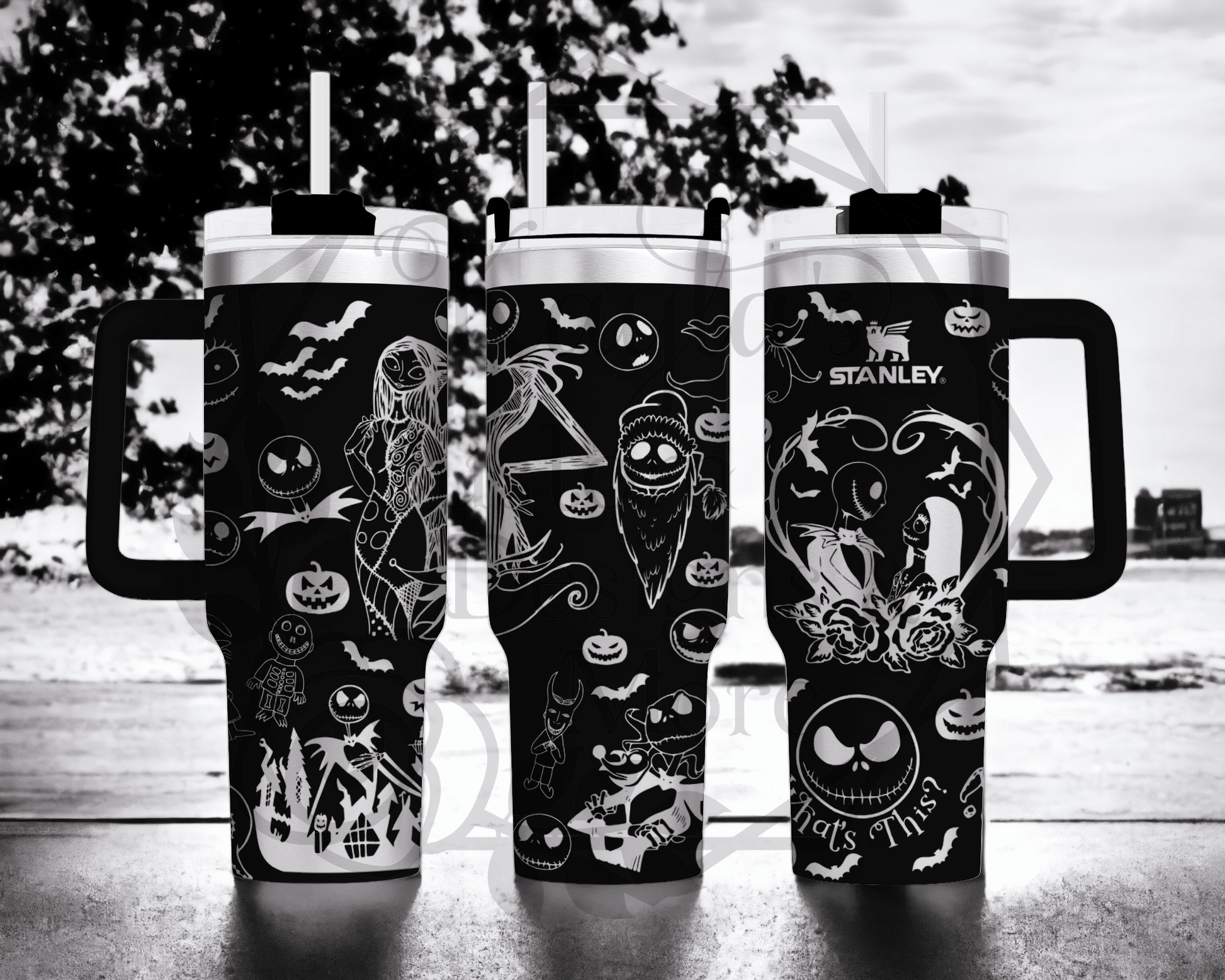 Jack Skellington Laser Engraved Custom Tumbler image 2
