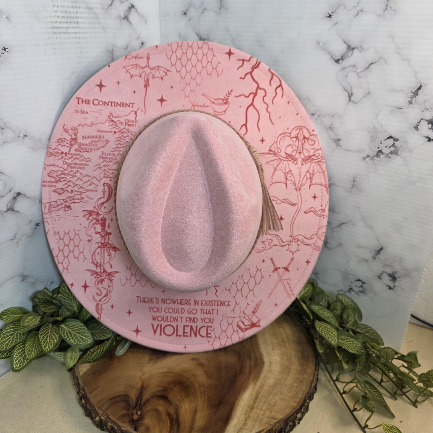 Fourth Wing Wide Brim Hat, Dragon Rider Hat, Romantasy Reader Bookish Gift Fedora