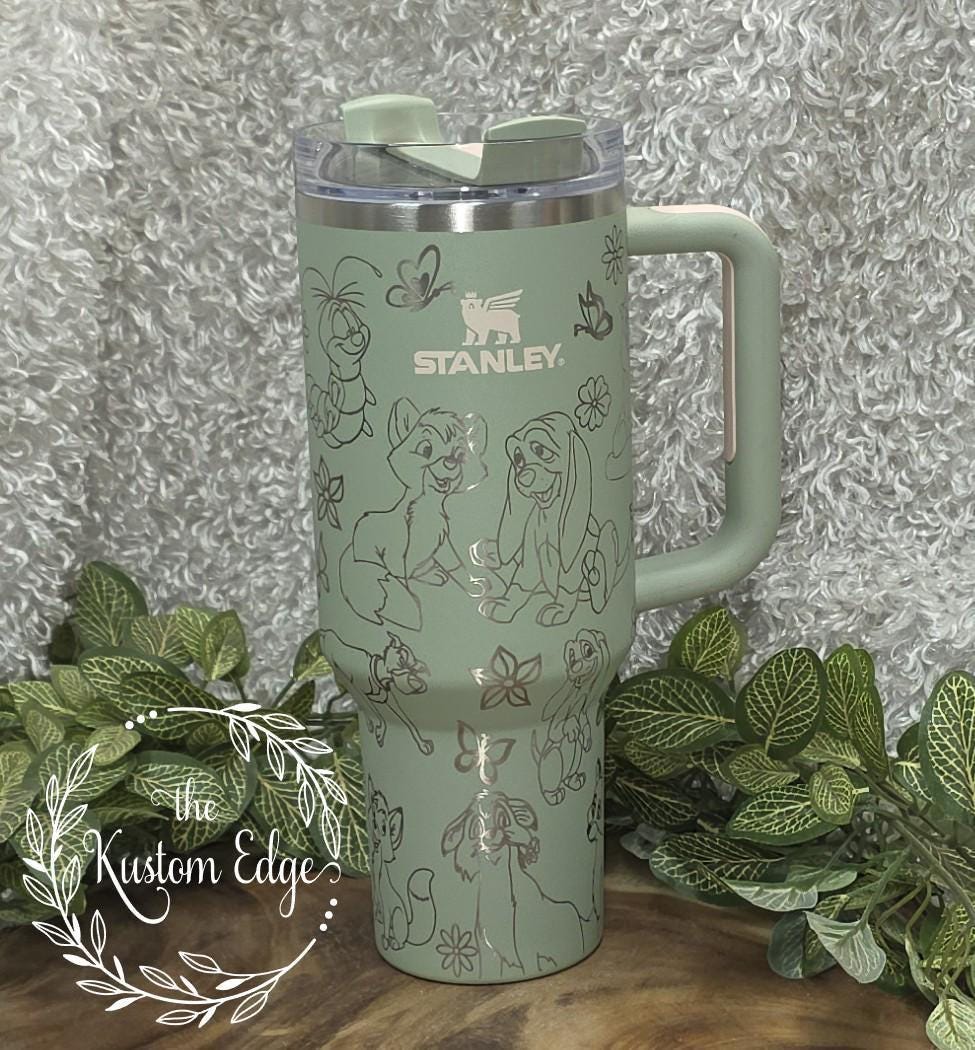 Fox and Hound Engraved Tumbler: Dog & Fox Friendship, Personalized Stainless Steel Cup