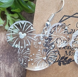 Fireworks Mouse Head Drop Earrings image 0