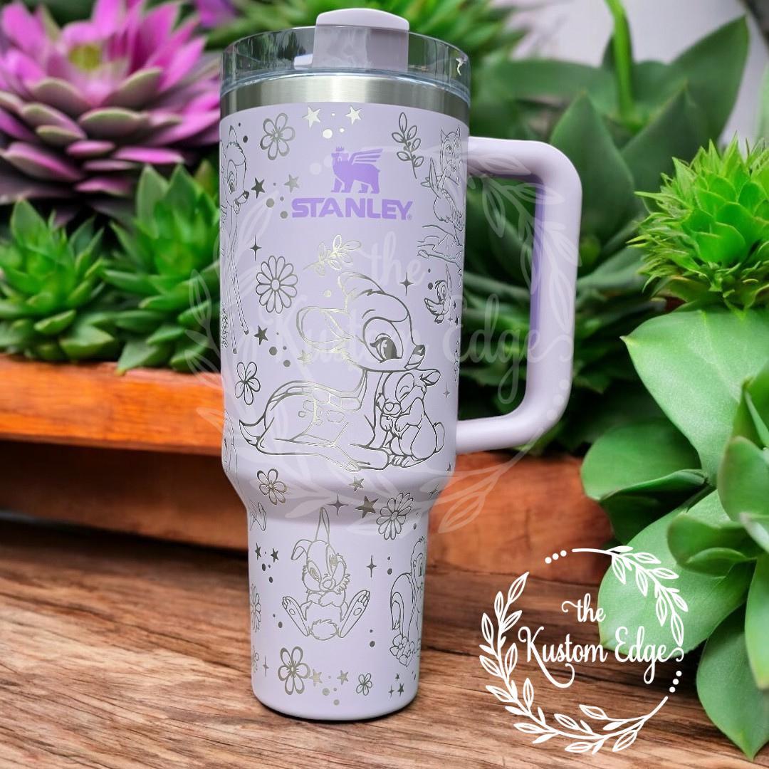 Bambi, Flower, Thumper, Engraved Tumbler 40oz/30oz Personalized Custom Cup