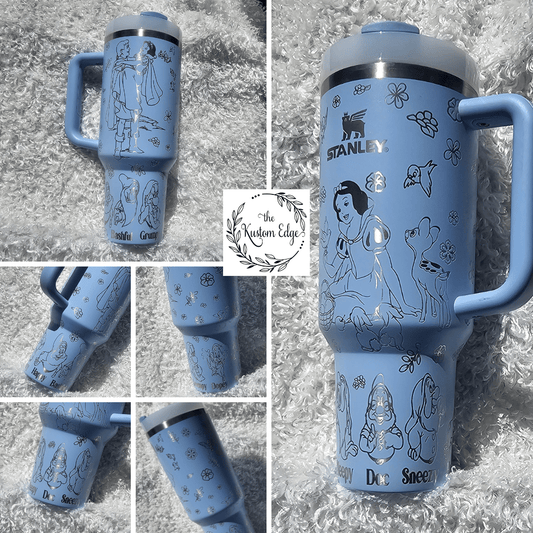 Snow White Laser Engraved Tumbler V2 image 0