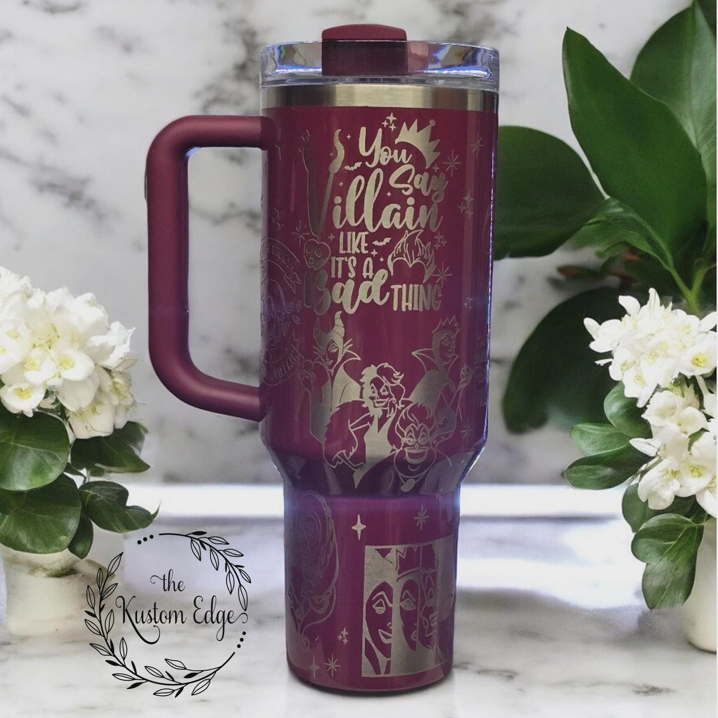 Lady Villains Laser Engraved Tumbler, Evil Queens Cup, 40oz or 30oz Engraved Personalized Mug