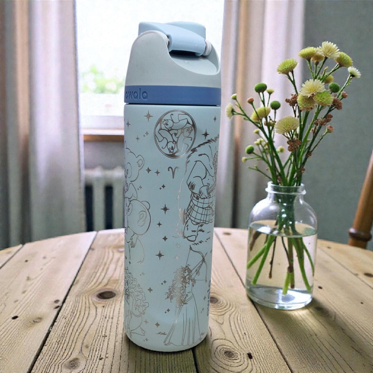Insulated Owala tumbler engraved character design