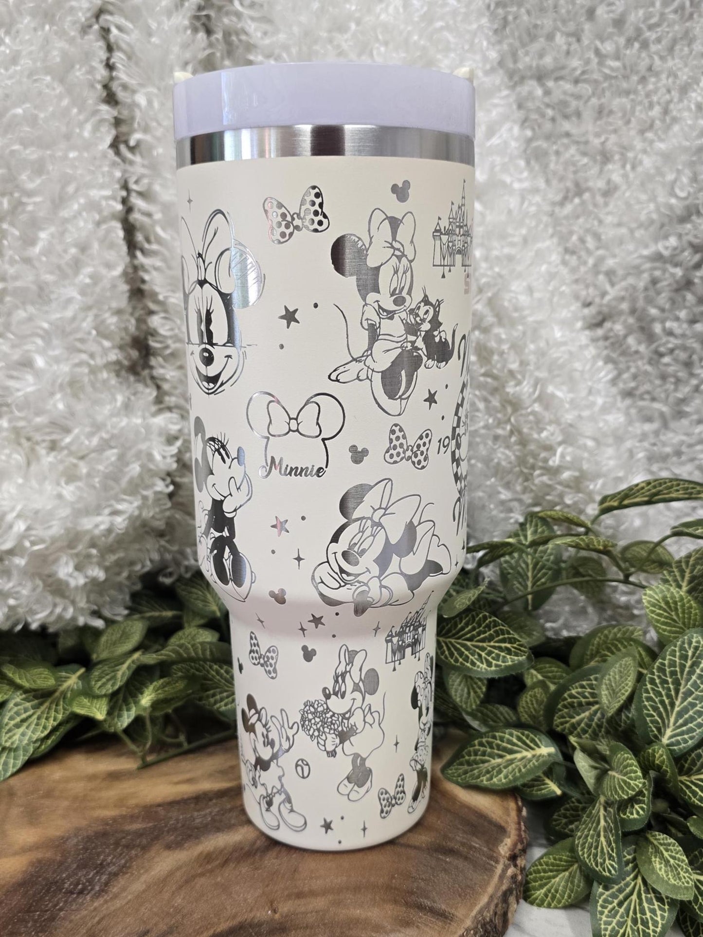 Vintage Minnie Laser Engraved Tumbler: 30oz/40oz Stainless Steel Personalized Cup