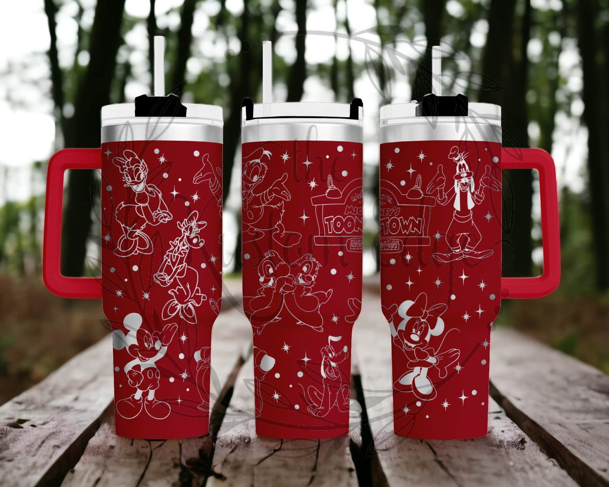 Toon Town Laser Engraved Custom Tumbler image 0