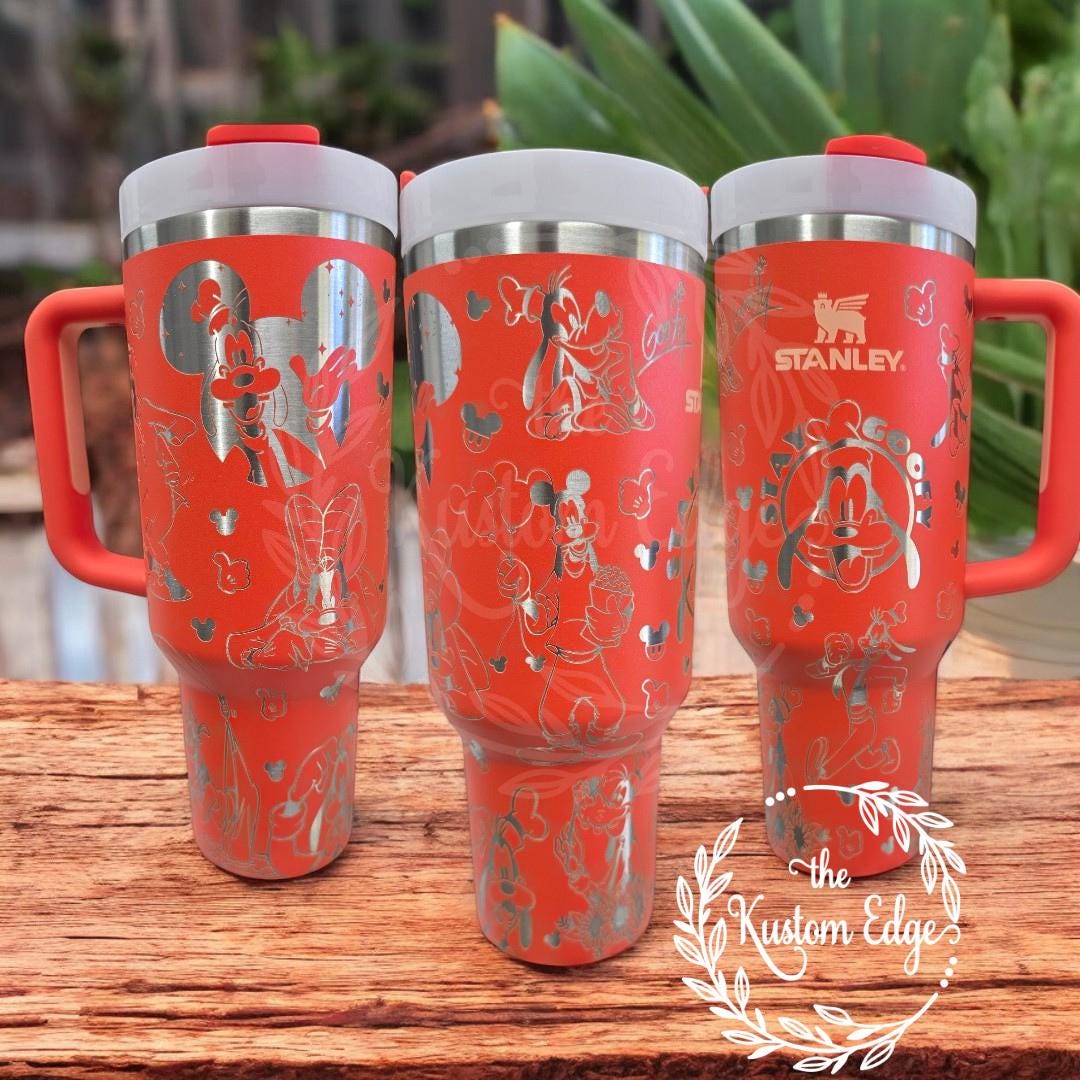 Goofy Laser Engraved Tumbler, 40oz - 30oz Stainless Steel Cup, Personalized Mug