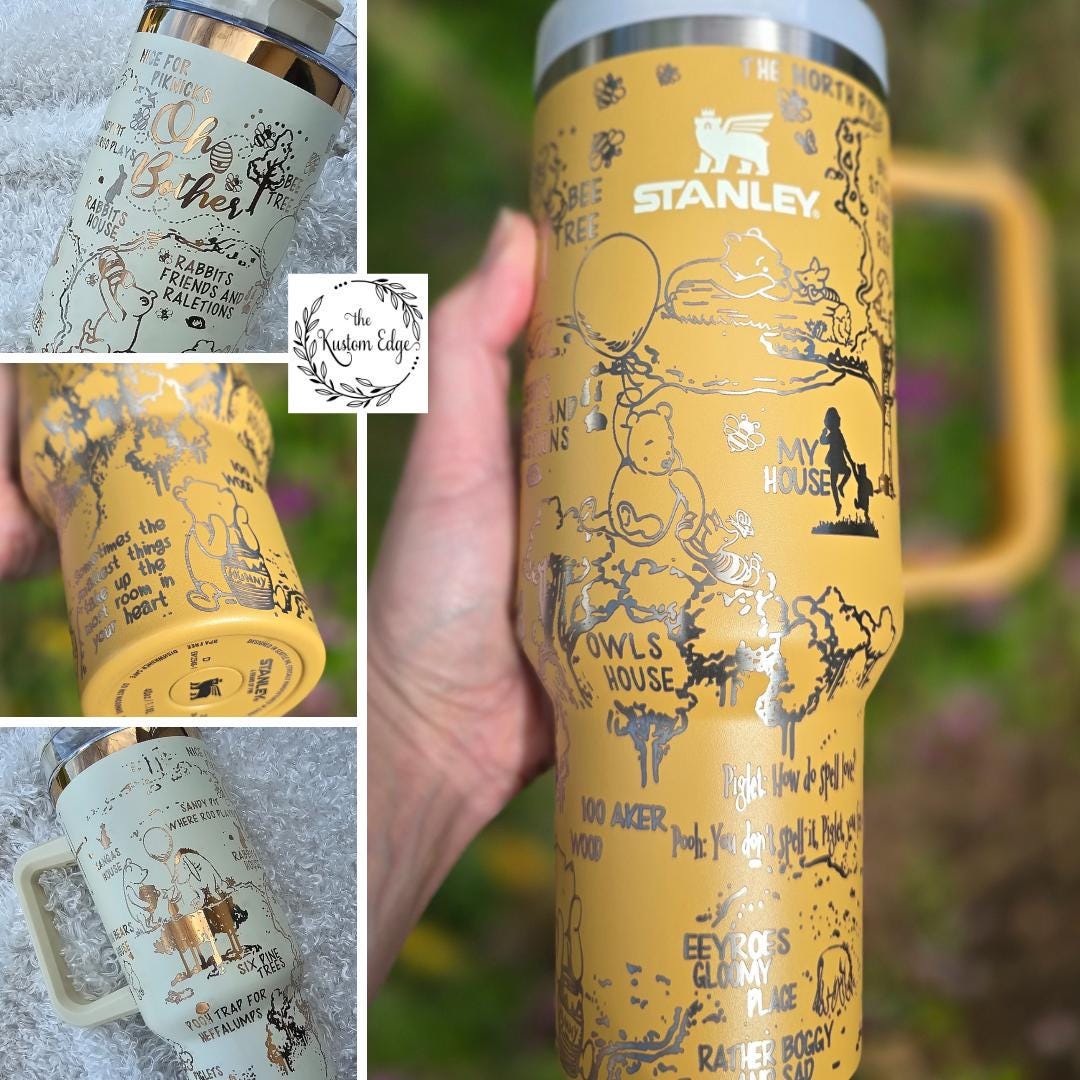 100 Acre Wood Map Oh Bother Laser Engraved Tumbler 40oz/30oz stainless steel name brand or generic, Personalized Tumbler Custom Made Tumbler
