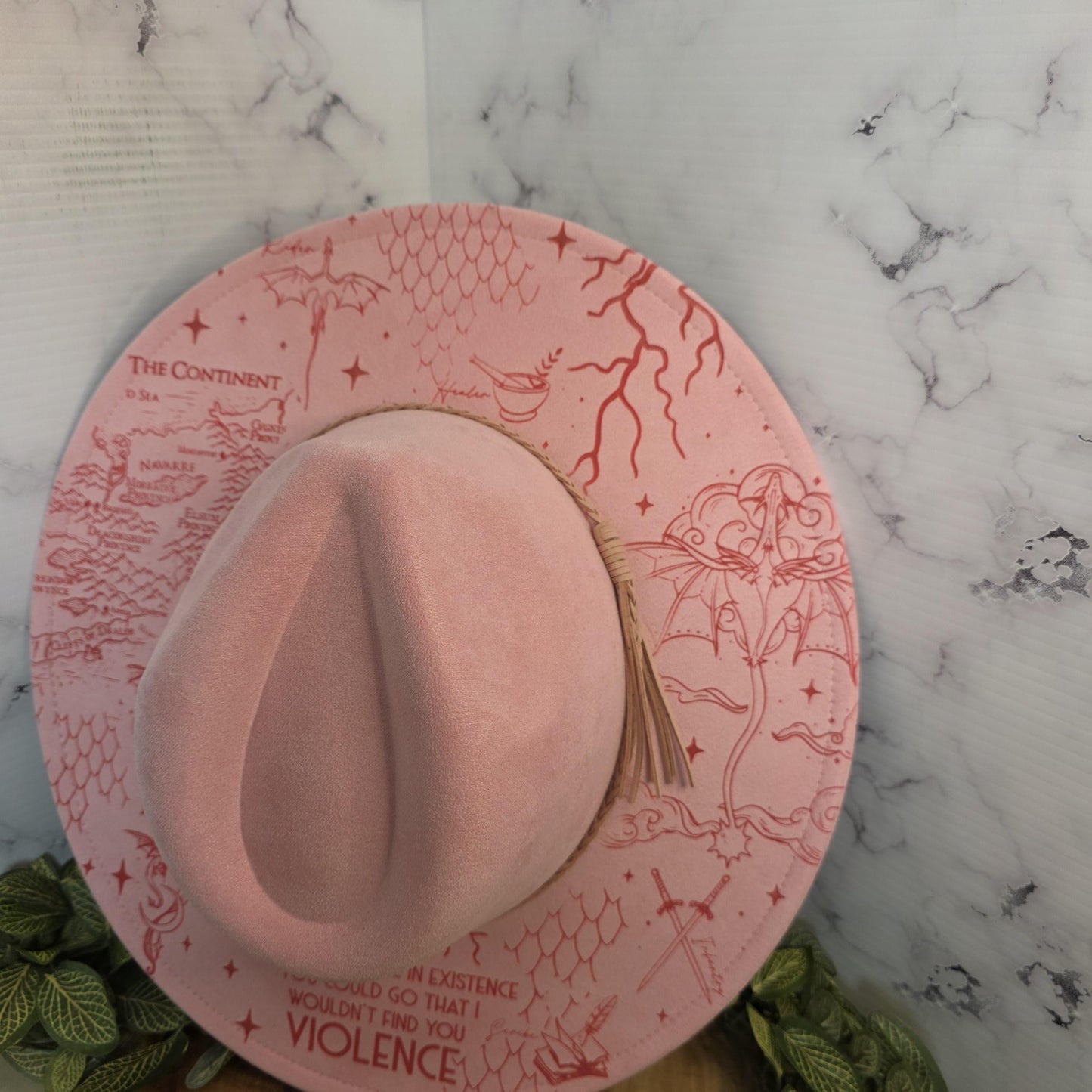 Fourth Wing Wide Brim Hat, Dragon Rider Hat, Romantasy Reader Bookish Gift Fedora