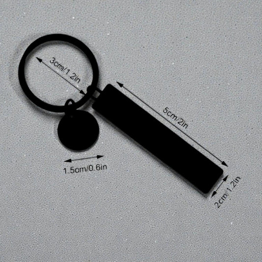 Personalized Name Keychain, Engraved Key Ring, Metal Tag For Keys, Laser Etched Key Chain
