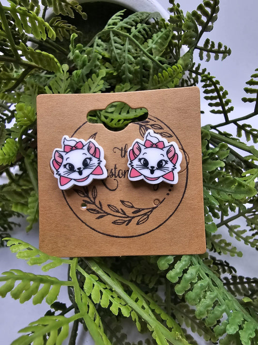 Marie "The Aristocats" Stud Earrings image 0