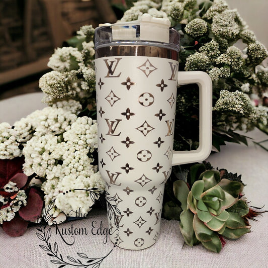 Designer Bag Design Laser Engraved Tumbler image 0