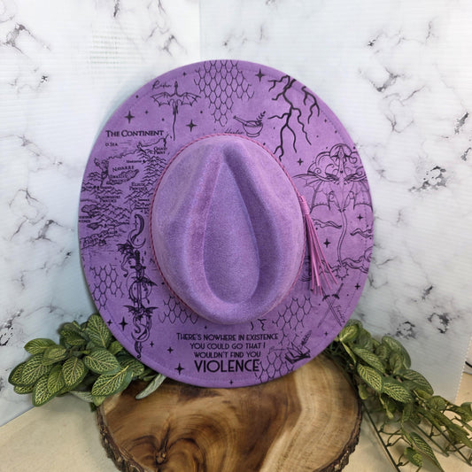 Fourth Wing Wide Brim Hat, Dragon Rider Hat, Romantasy Reader Bookish Gift Fedora