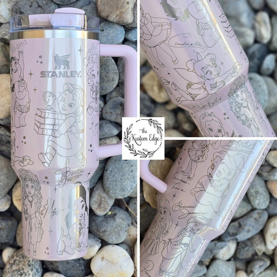 Baby Princesses, Little Princess Laser Engraved Tumbler, 40oz - 30oz Personalized Tumbler Custom Made