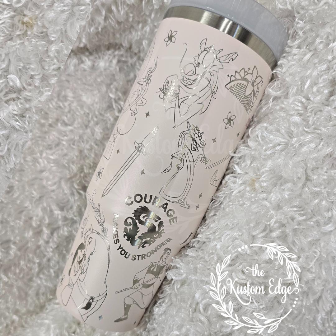 Princess Mulan, Engraved Tumbler 40oz - 30oz Name Brand or Dupe, Personalized Custom Made Cup