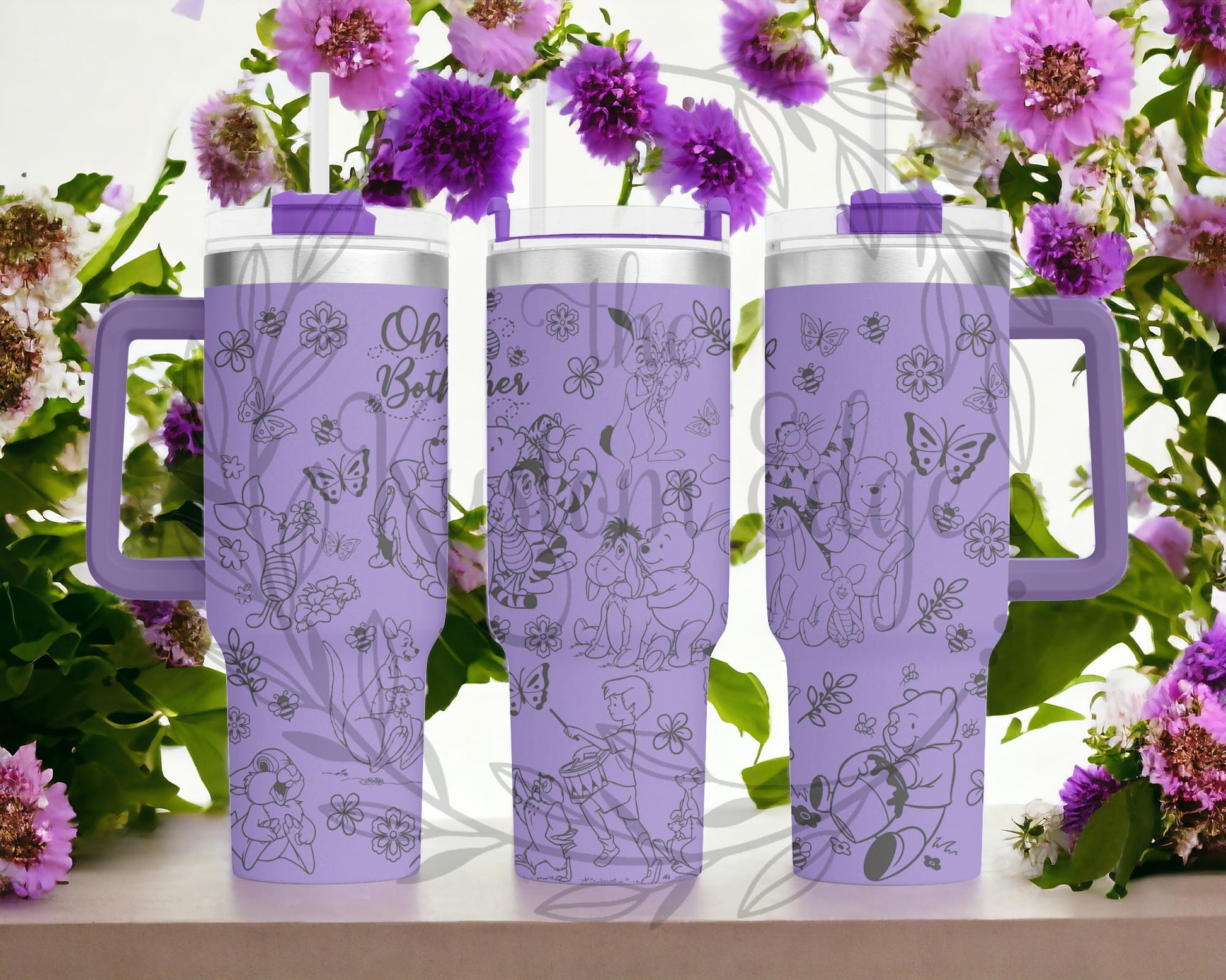 Winnie The Pooh Laser Engraved Custom Tumbler image 3