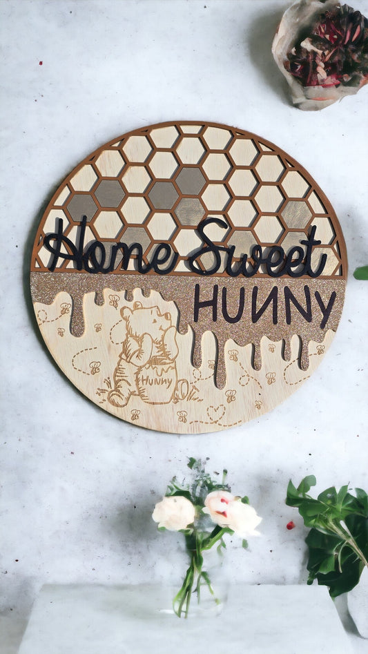 Home Sweet Hunny Winnie The Pooh Sign image 0