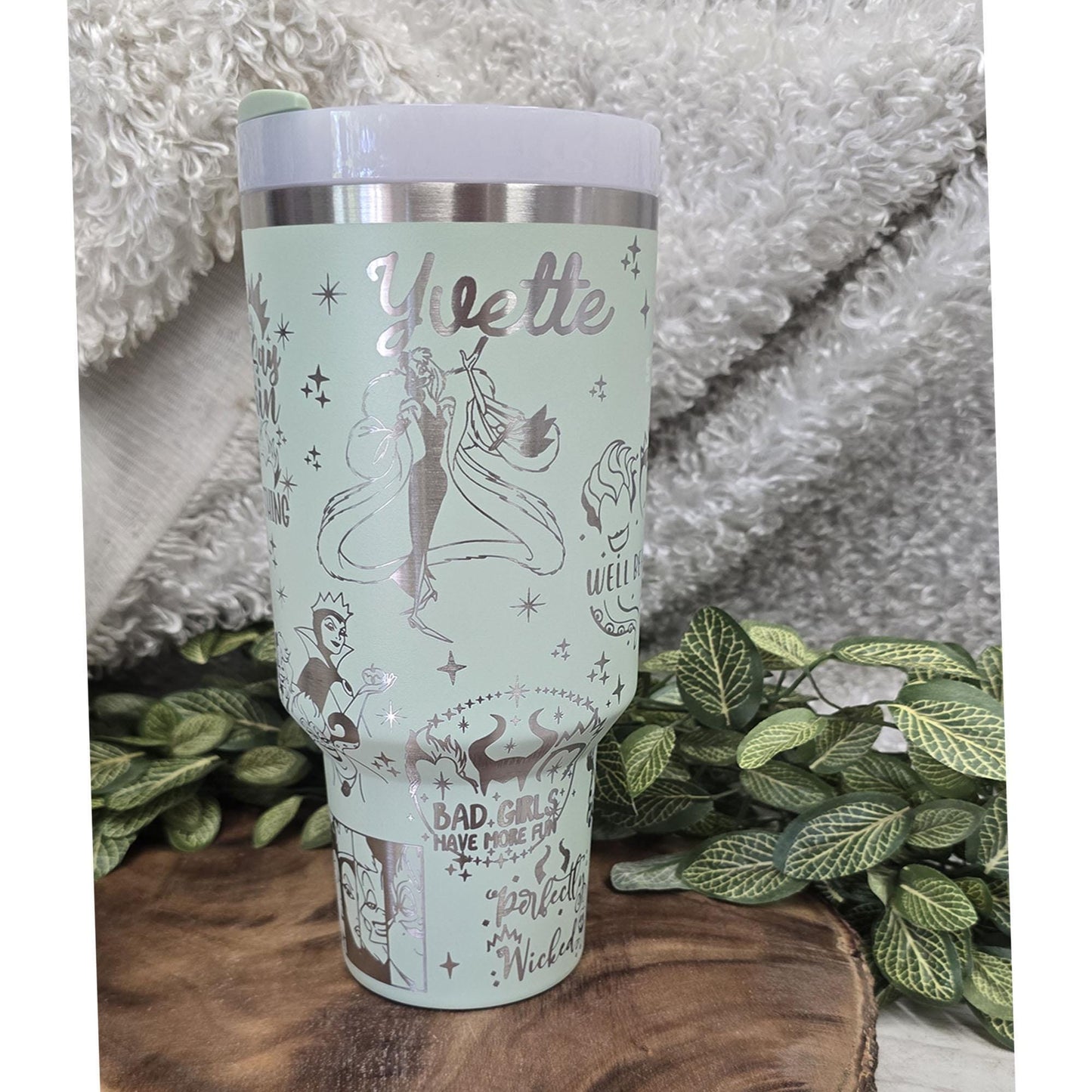 Lady Villains Laser Engraved Tumbler, Evil Queens Cup, 40oz or 30oz Engraved Personalized Mug