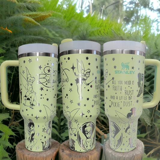 Tinker Bell Laser Engraved Tumbler image 0
