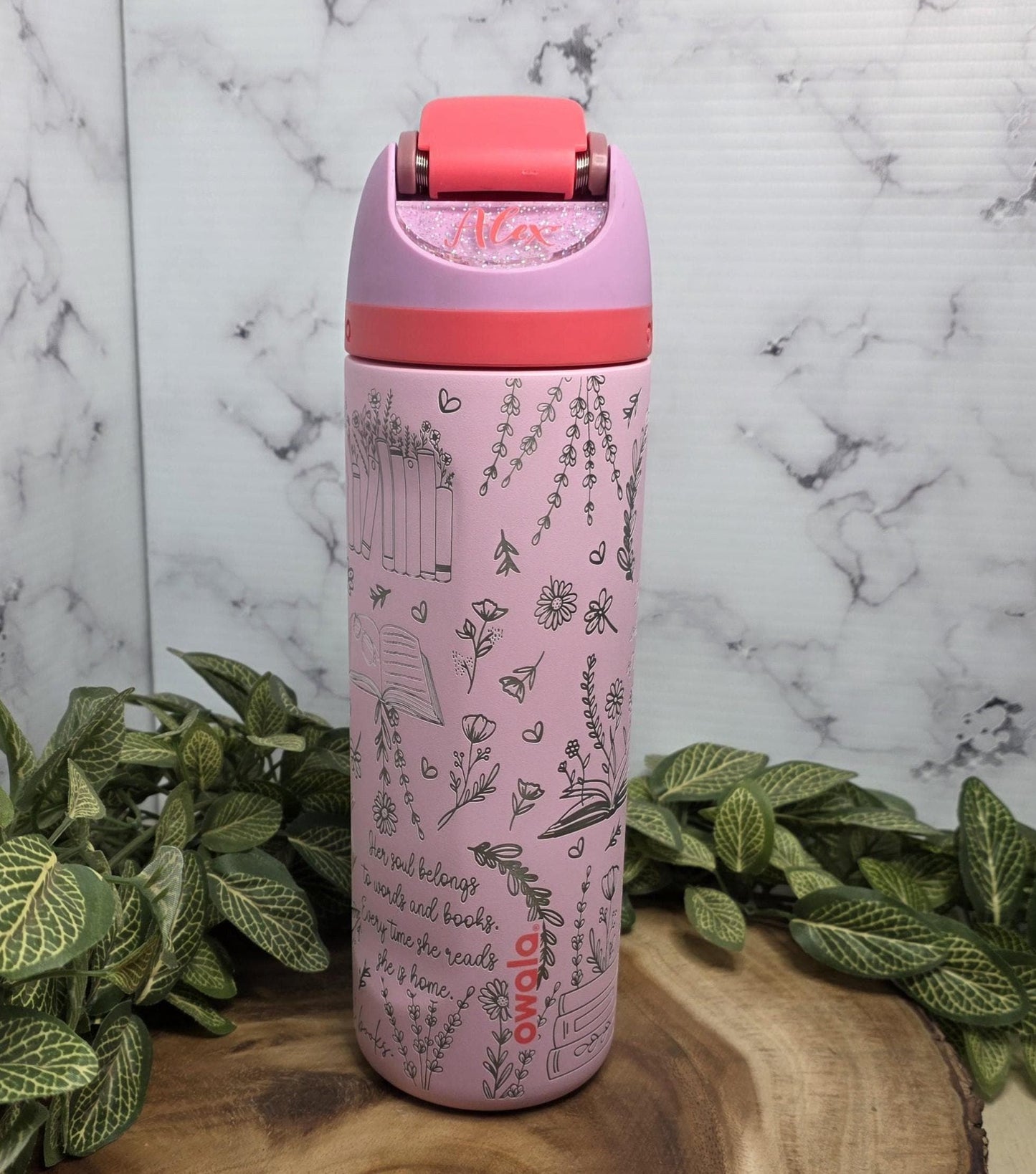 bookish gift for women engraved owala tumbler