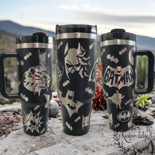 Batman Laser Engraved Custom Tumbler image 0