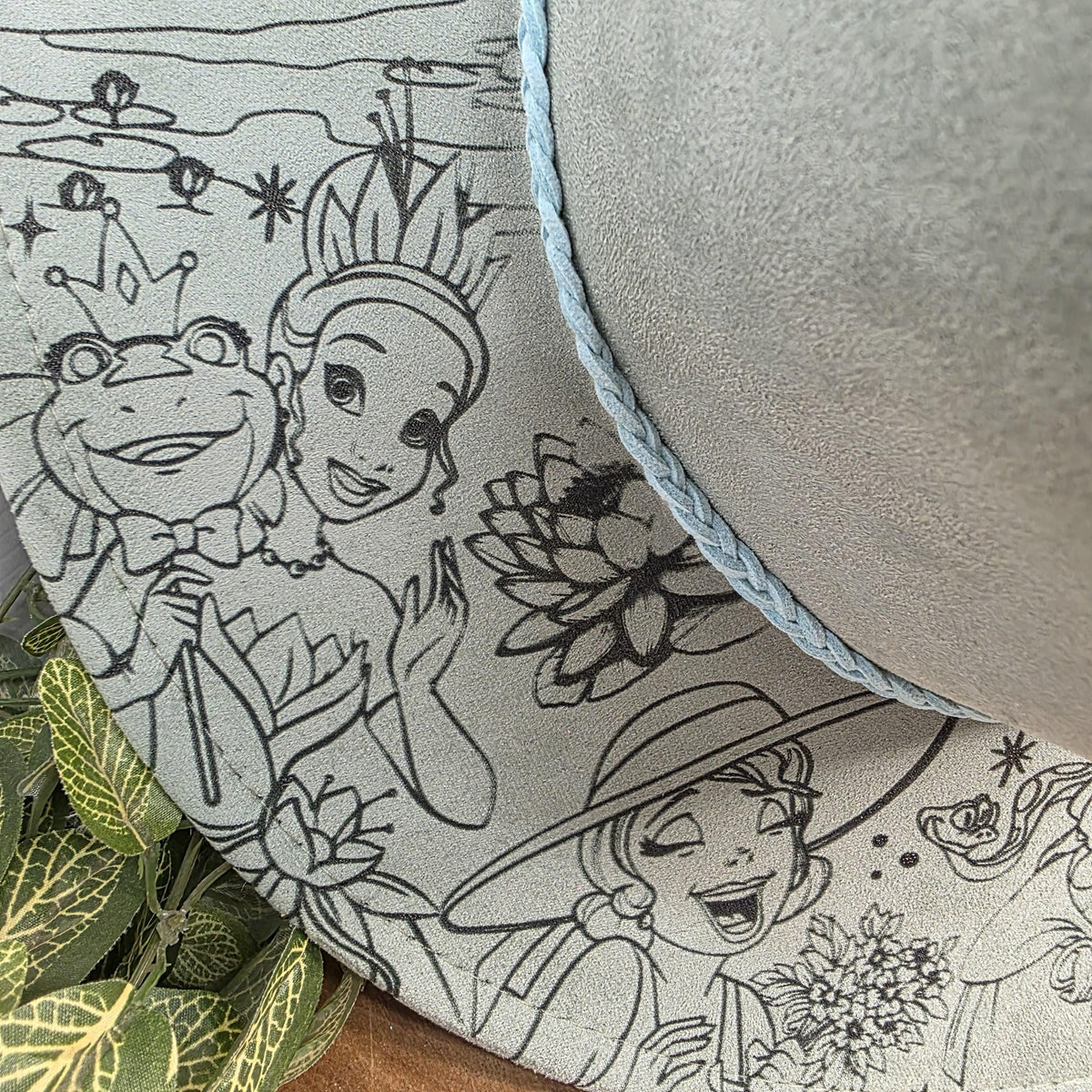 Princess And The Frog Engraved Wide Brim Fedora Hat, Custom Character Gift
