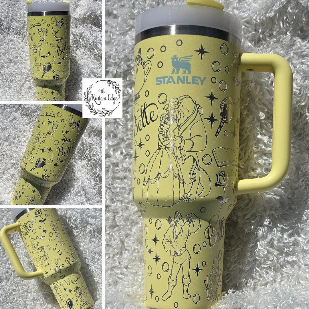 Beauty & The Beast Theme Laser Engraved Tumbler 40oz/30oz Personalized Custom Made Belle Cup
