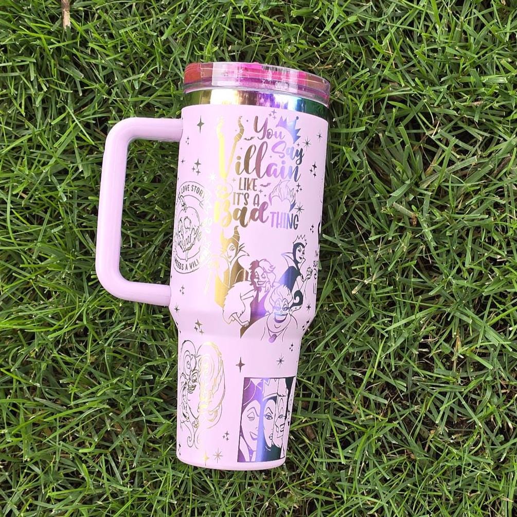 Lady Villains Laser Engraved Tumbler, Evil Queens Engraved Mug, 40oz or 30oz Personalized Cup