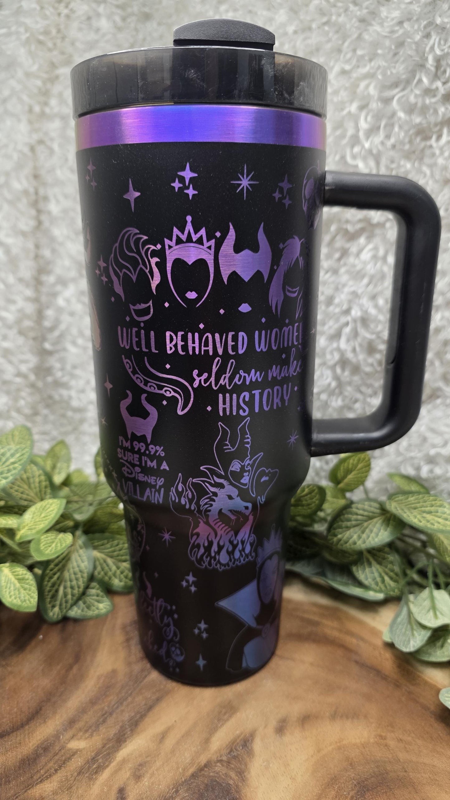 Lady Villains Laser Engraved Tumbler, Evil Queens Engraved Mug, 40oz or 30oz Personalized Cup