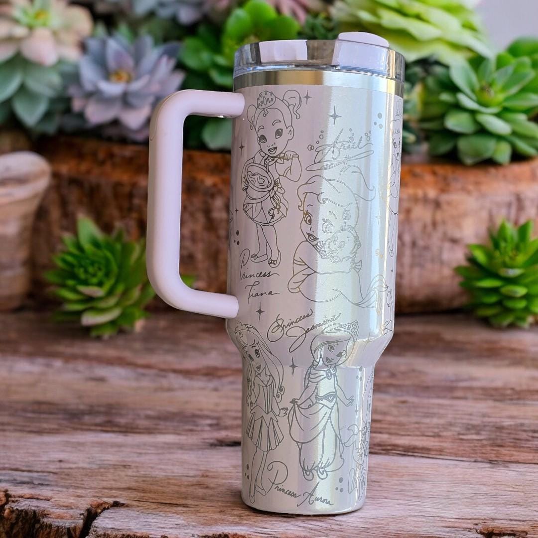 Baby Princesses, Little Princess Laser Engraved Tumbler, 40oz - 30oz Personalized Tumbler Custom Made